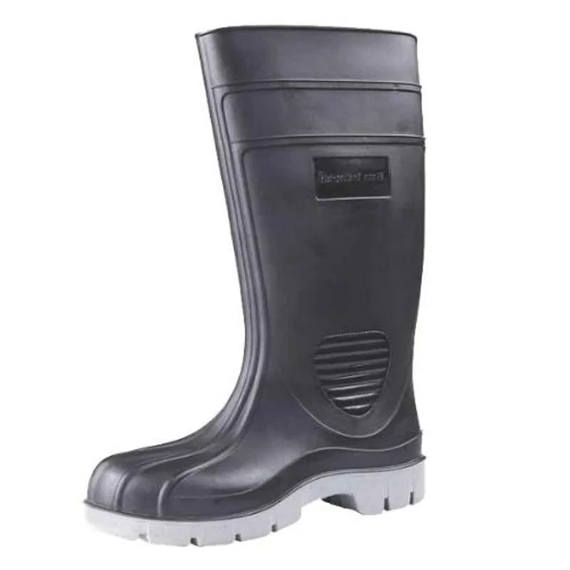 Bata Industrials Rhino 802-6224 Fibre Toe Work Gumboots, Black & Grey, Size 8 Rhino(802-6224)