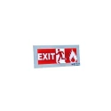 Rax Vinyl Red Exit Sign with Battery Backup, 230V, 1.2V Battery, RT-EXIT-VI/LO1