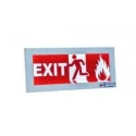 Rax Vinyl Red Exit Sign with Battery Backup, 230V, 1.2V Battery, RT-EXIT-VI/LO1