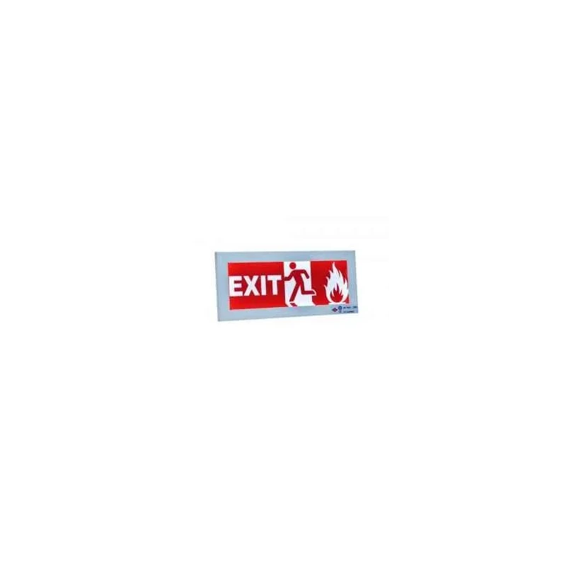 Rax Vinyl Red Exit Sign with Battery Backup, 230V, 1.2V Battery, RT-EXIT-VI/LO1