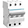 Hager Three Pole C Curve MCB 63A 10kA h3 Series NCN363N