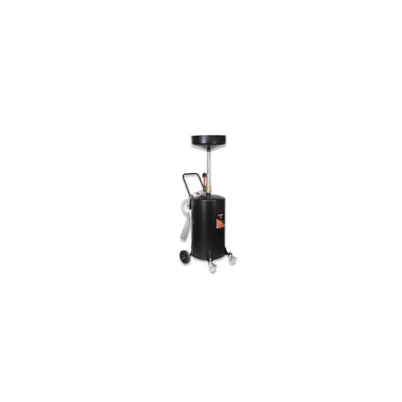 Groz Pressurized Waste Oil Drain with Anti Splash Screen 8 Psi, Height Adjustable Bowl, 10 L Bowl Capacity, 68 L Tank