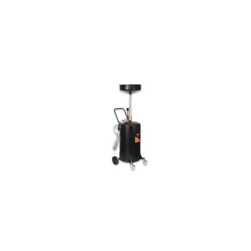 Groz Pressurized Waste Oil Drain with Anti Splash Screen 8 Psi, Height Adjustable Bowl, 10 L Bowl Capacity, 68 L Tank