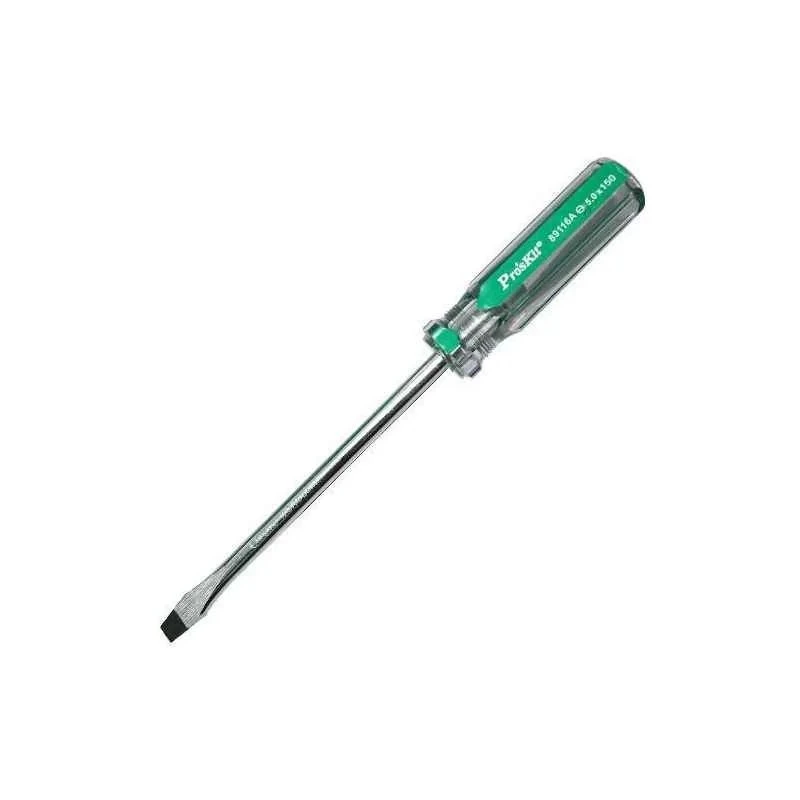 Proskit Line Color Slotted Screwdriver 5.5 mm Tip, 150 mm Blade, 89116A