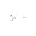 Groz Vernier Caliper 0-200mm Range, ±0.03 mm Accuracy, Stainless Steel, VNC/8