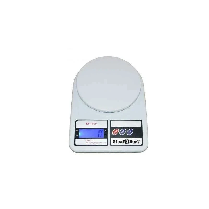 Stealodeal Digital Kitchen Weighing Scale 7 kg Accuracy 2 g White SF-400
