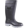 Bata Industrials Rhino(802-6224) Fibre Toe Gumboots, Black & Grey, Size 9, PVC Single Density Sole, IS 15298 Certified