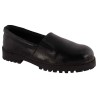 Rigau Black Leather Steel Toe Safety Shoes for Women, Size 5