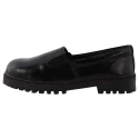 Rigau Black Leather Steel Toe Safety Shoes for Women, Size 5