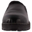 Rigau Black Leather Steel Toe Safety Shoes for Women, Size 5