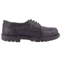 Rigau 82 Black Leather Steel Toe Safety Shoes, Size 9, Lace Up, PVC Outsole