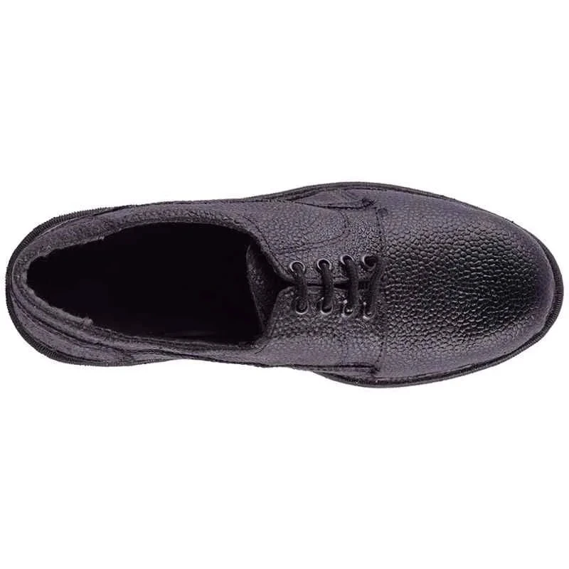 Rigau 82 Black Leather Steel Toe Safety Shoes, Size 9, Lace Up, PVC Outsole