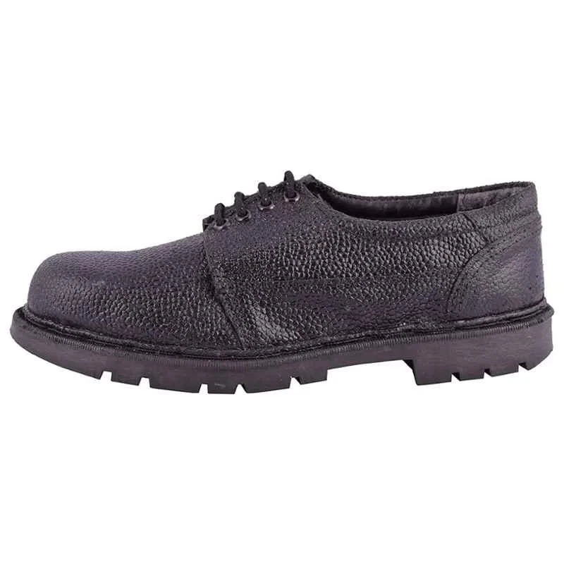 Rigau 82 Black Leather Steel Toe Safety Shoes, Size 9, Lace Up, PVC Outsole