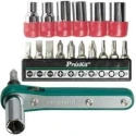 Proskit Offset Ratchet & Socket Driver Set, 17 Pcs, Metric Size 1PK-202A