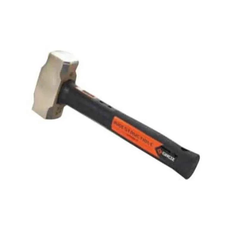Groz Brass Head Sledge Hammer 1.1 kg, 12 Inch Indestructible Handle SHID/2.5/12/BR