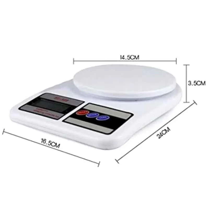 Stealodeal Electronic Kitchen Weighing Machine SF-400, 5 kg Capacity, LCD Display, White