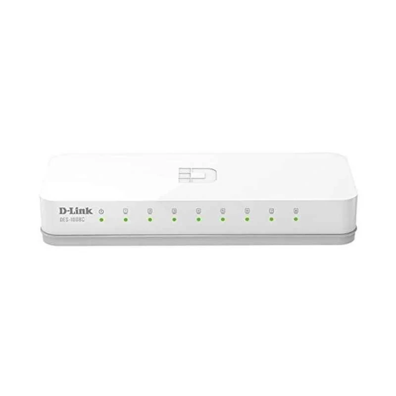 D-Link Unmanaged Network Switch 10/100 Mbps, 8-Port, White, DES1008C