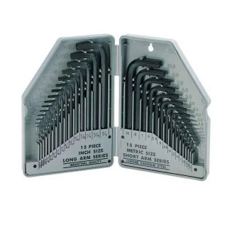 Proskit 30 Pcs Metric & Inch Combination Hex Key Set 8PK-027