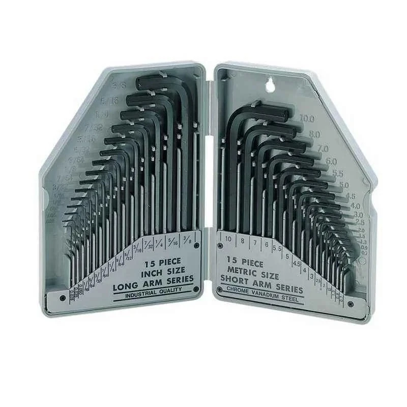 Proskit 30 Pcs Metric & Inch Combination Hex Key Set 8PK-027