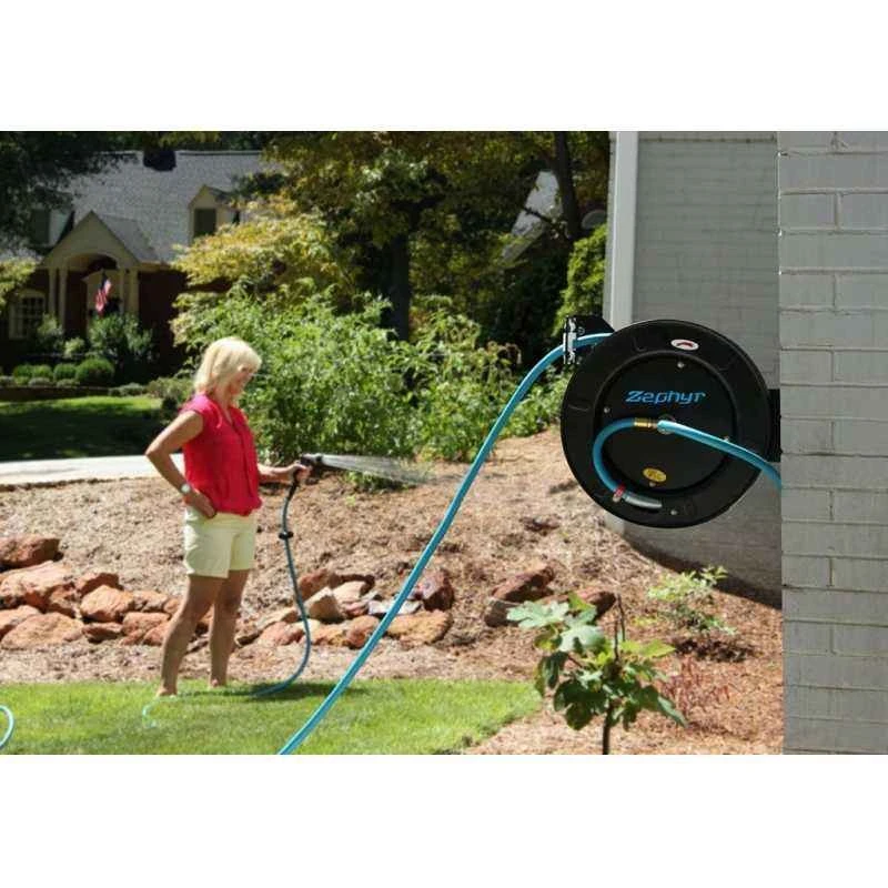 Zephyr 3/4 Inch Garden Hose Reel Steel, 50 ft Length, 500 psi Burst Pressure