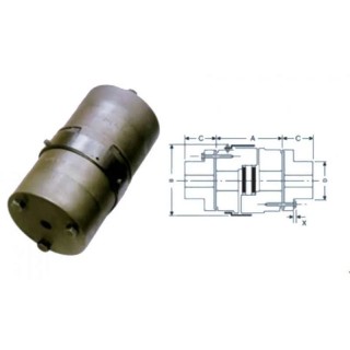 Fenner Essex Jaw Cushion Spacer Coupling Size F0276PS DBSE 180 mm, Bore 25-75 mm, 5.60 kW