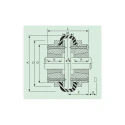 Fenner Fenaflex Tyre Coupling with F Flange Taper Lock F60, 5 Pin, Max Bore 42 mm, TLB Size 1610