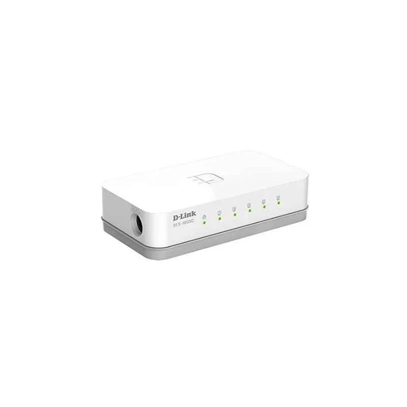 D-Link Unmanaged Network Switch 10/100 Mbps, 5-Port, White, DES1005C