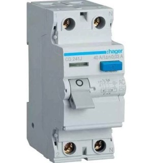 Hager Double Pole RCCB 63A, 300mA Sensitivity, CF263Y