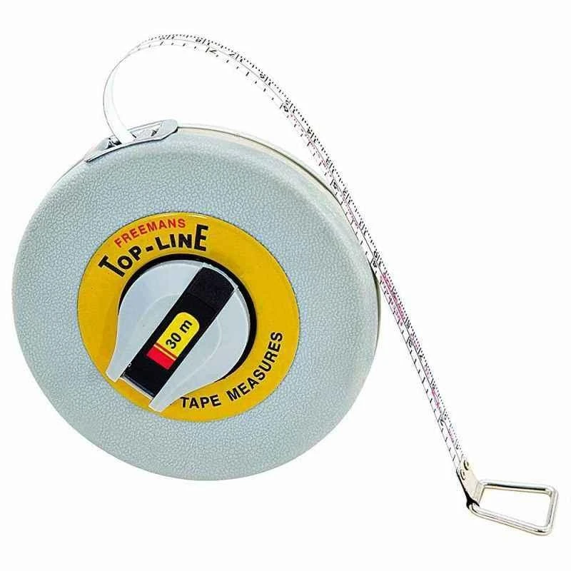 Freemans Steel Top Line Measuring Tape 30 Meter, 9.5 mm Blade, ABS & Vinyl Leatherette Body, TW30