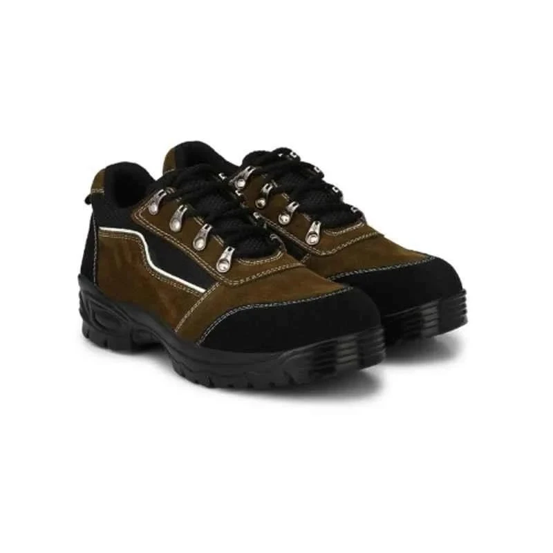 Graphene R 501 Leather Steel Toe Safety Shoe Black & Brown, Size 10