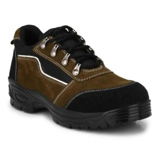 Graphene R 501 Leather Steel Toe Safety Shoe, Black & Brown, Size 6