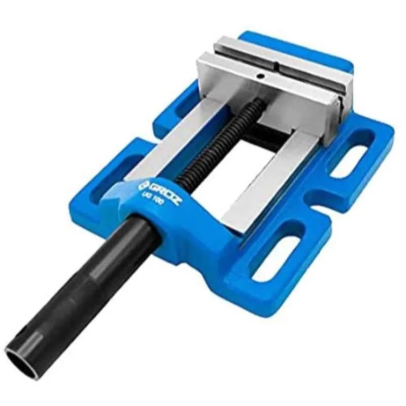 Groz Unigrip Drill Press Vice 100mm Jaw Width, Precision Ground, Graded Cast Iron Body, DPV/UG/100