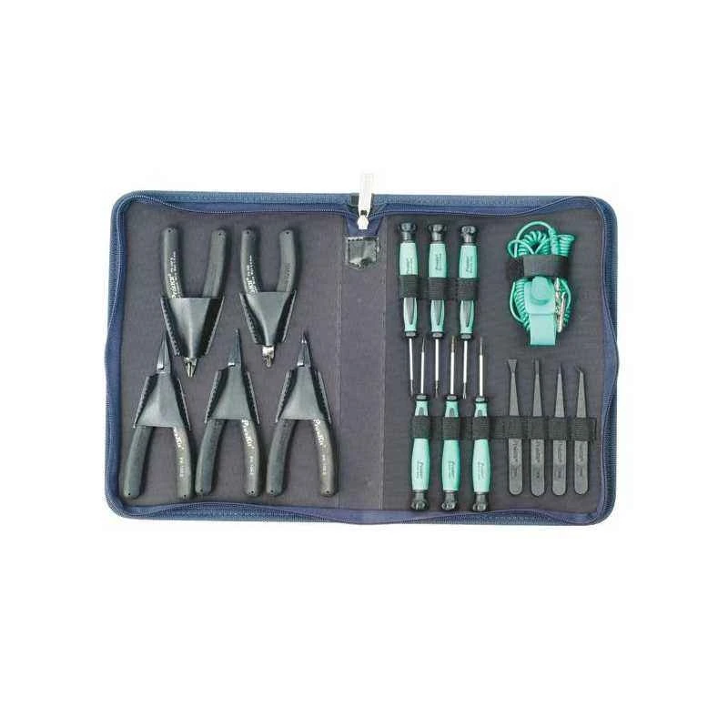 Proskit ESD Precision Tool Kit 288x203x40mm, Anti-Static Tools Assortment PK-2079
