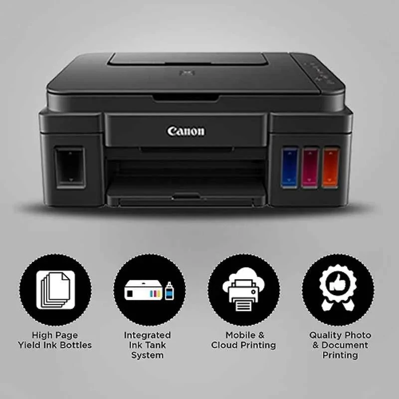 Canon PIXMA G3000 All-in-One Wireless Ink Tank Printer, AC 100–240V