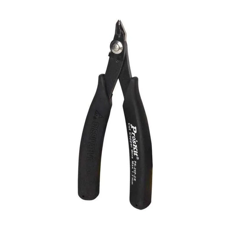 Proskit Micro Cutting Plier with Safety Clip and Conductive Handle, 125mm 1PK-25P-CE