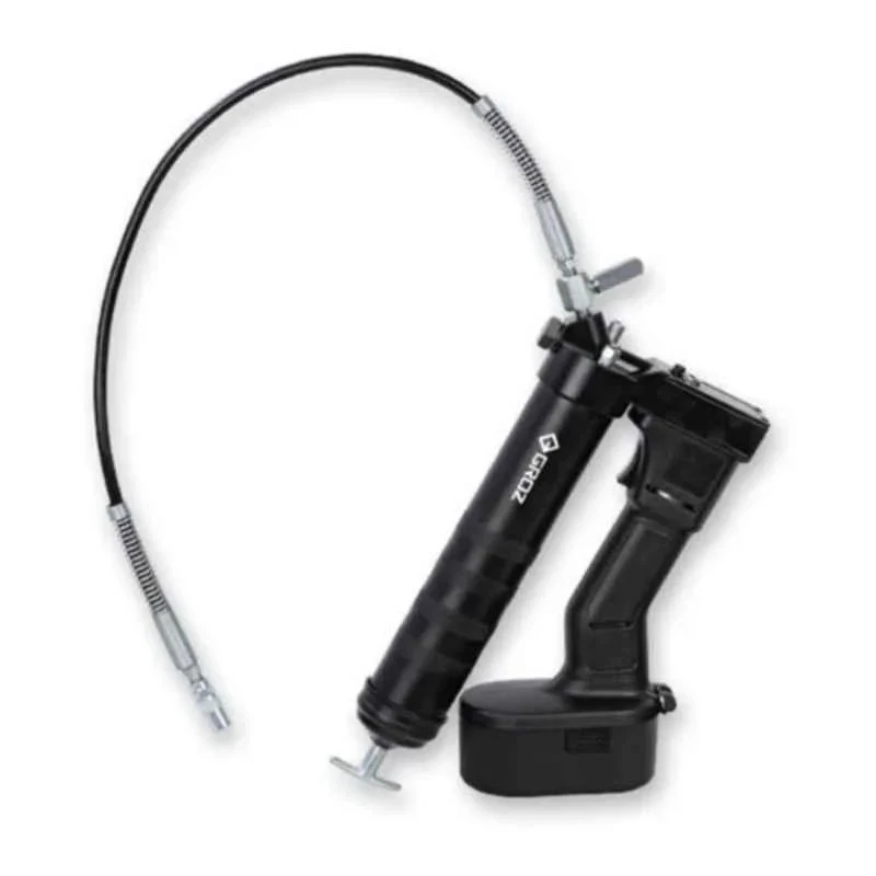 Groz Battery Powered Grease Gun 19.2V, 1.5 Ah Ni-Cd, Up to 6000 PSI, Bulk & Cartridge Loading BPGG/19/EU-CTG/01P