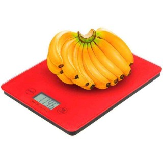 Stealodeal Red Glass Touch Screen Kitchen Weighing Scale, LCD, 3–5 kg