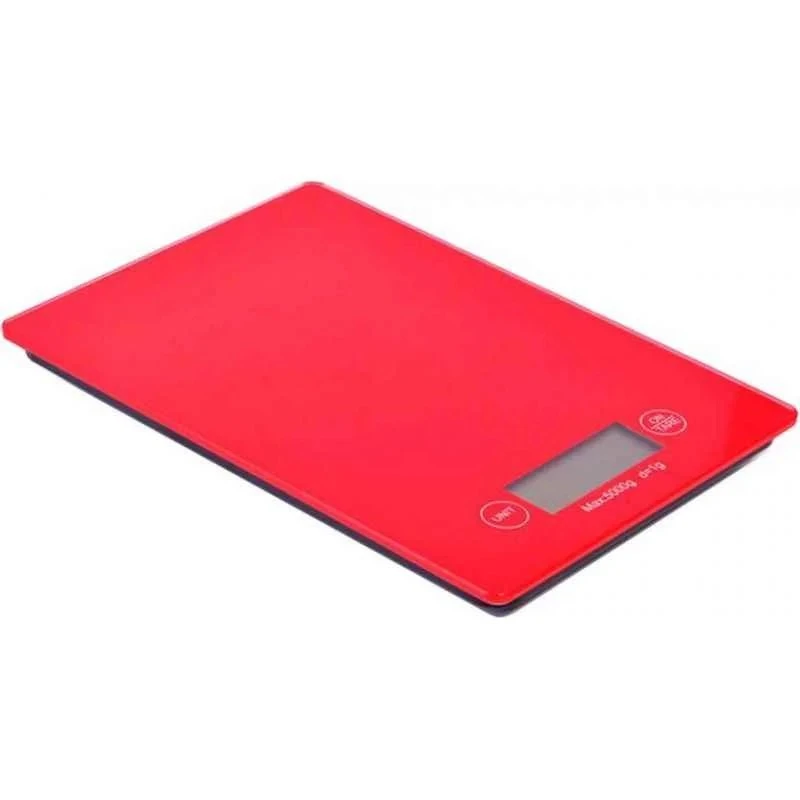 Stealodeal Red Glass Touch Screen Kitchen Weighing Scale, LCD, 3–5 kg