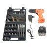Black & Decker Cordless Drill Driver Kit 10mm, 12V Ni-Cd, 1.3 Ah, 1200 RPM, Complete Accessory Set CD121K50