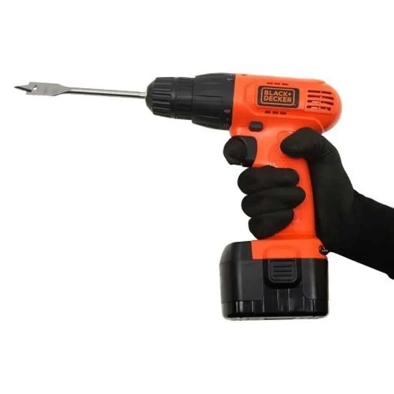 Black & Decker Cordless Drill Driver Kit 10mm, 12V Ni-Cd, 1.3 Ah, 1200 RPM, Complete Accessory Set CD121K50