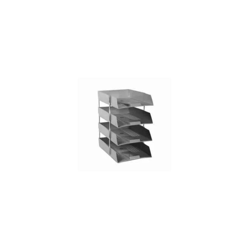 Omega Assorted 4 Tier Office Tray with Riser, 4 Compartments, 1718PP