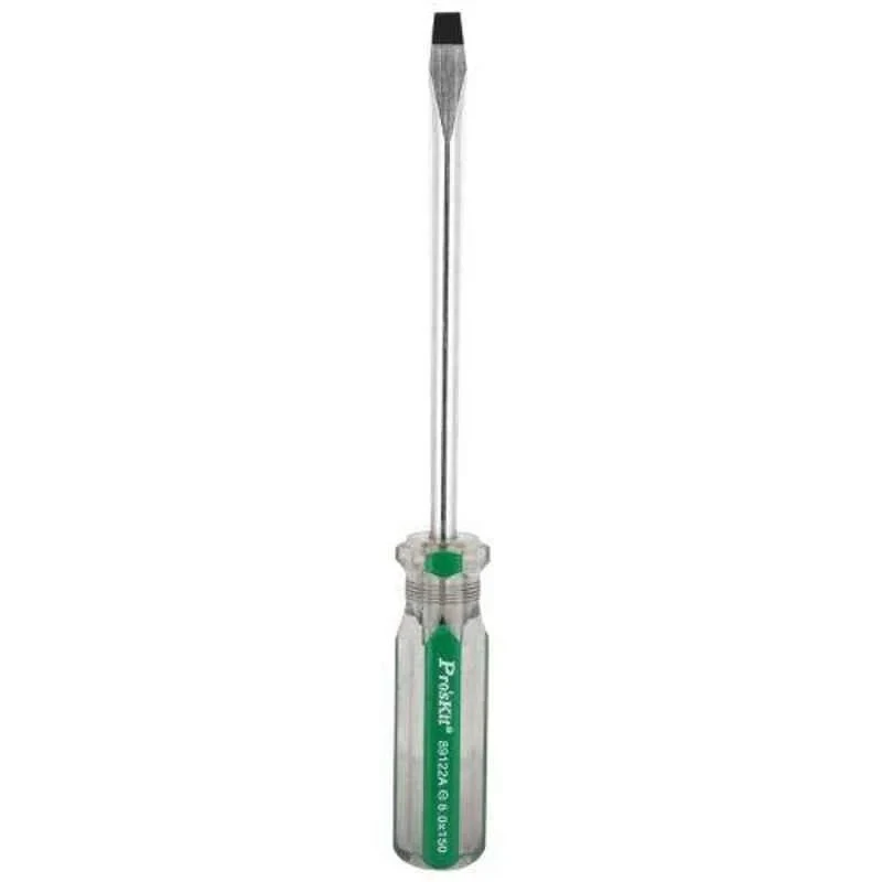 Proskit Line Color Slotted Screwdriver 89122A, 8 mm Tip, 150 mm Blade, 146 g,