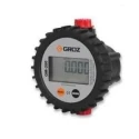 Groz Electronic Oil Meter 1/2 inch BSP, 1-30 LPM, Aluminium, IP65, Accuracy ±0.50% OM/200/1-2/BSP