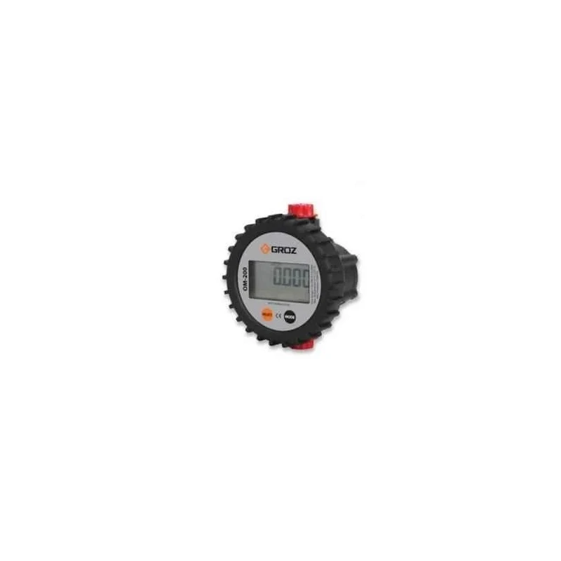 Groz Electronic Oil Meter 1/2 inch BSP, 1-30 LPM, Aluminium, IP65, Accuracy ±0.50% OM/200/1-2/BSP