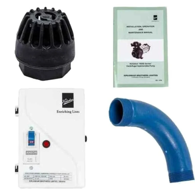 Kirloskar Openwell Submersible Pump with Control Panel 1 HP, 0.75 kW, 160-240V, KOS-135