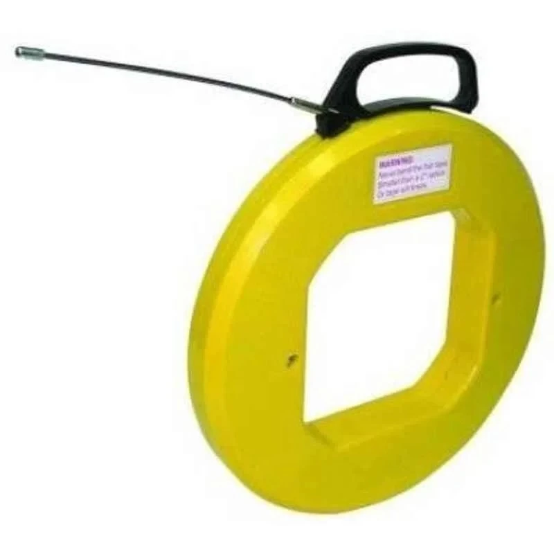 Proskit Slide Handle Fish Tape DK-2032, 50ft, Flexible Spring Steel, Plastic Container