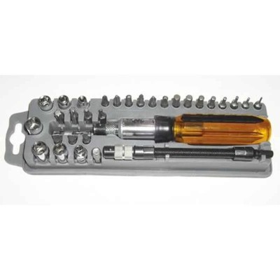 Proskit 33-Piece Ratchet Screwdriver & Bits Sockets Set, Metric Size, 8PK-204A
