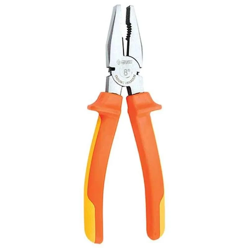 Groz Insulation Combination Plier 8 Inch Chrome Vanadium Steel CPL/CV/8