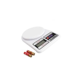 Stealodeal Electronic Kitchen Weighing Scale 7kg Capacity SF-400 7kg-AA, High Precision, LCD Display, White