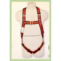 Karam E-CON Full Body Safety Harness with Restraint Twisted Rope Double Lanyard Adjustable Polyester, 12 mm PN18(PN206D)